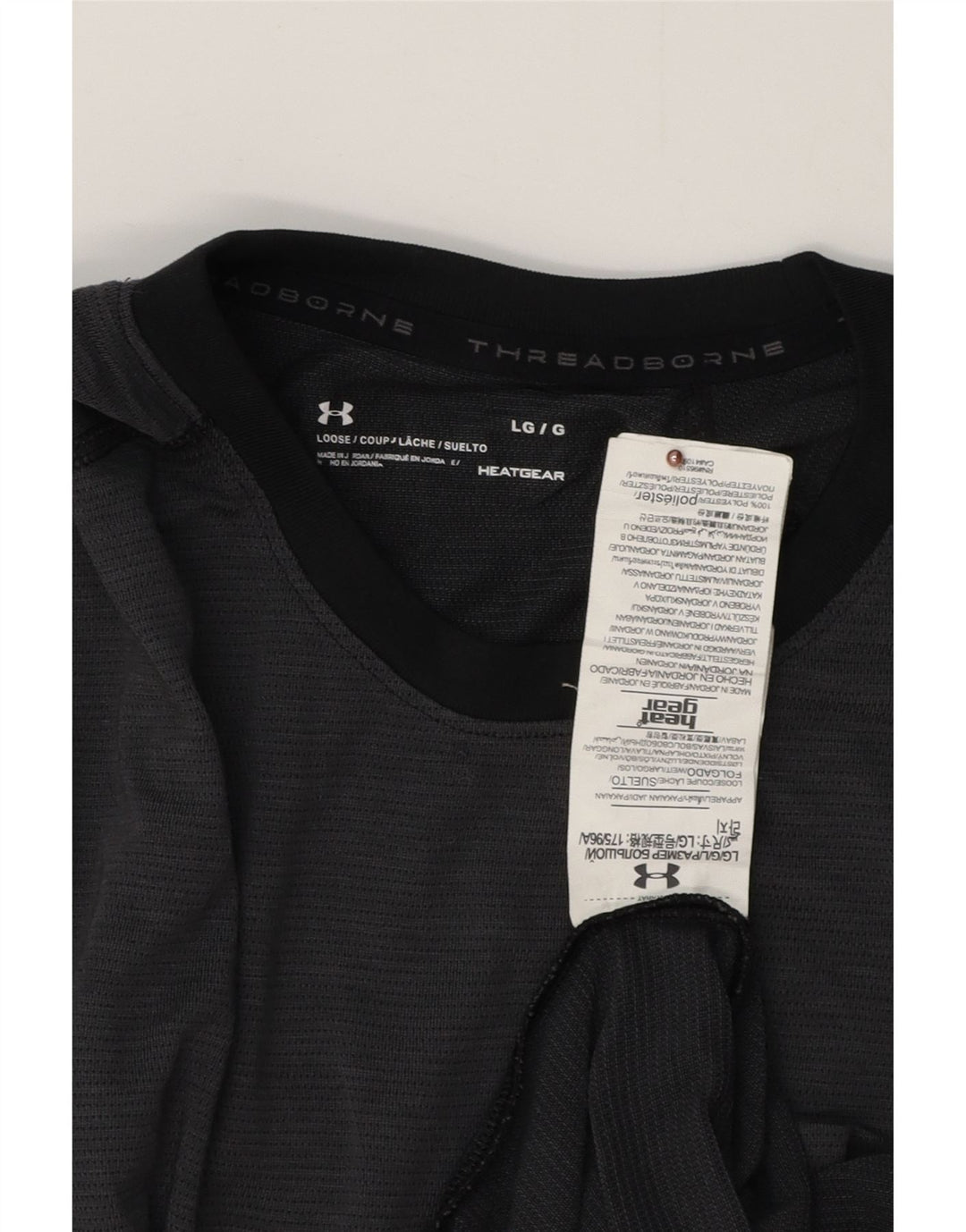 UNDER ARMOUR Maglia termica da uomo a maniche lunghe grande in poliestere grigio