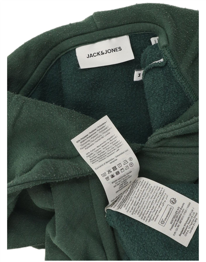 Maglione con cappuccio da uomo Jack & Jones in cotone verde medio