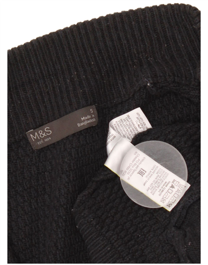 Maglione cardigan da uomo Marks & Spencer piccolo acrilico blu navy