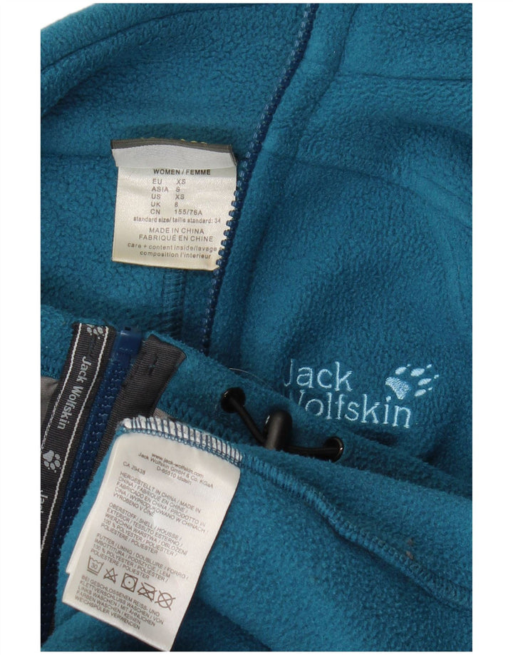 Jack Wolfskin Womens Liner Fleece Jacket UK 8 Small Blu Poliestere