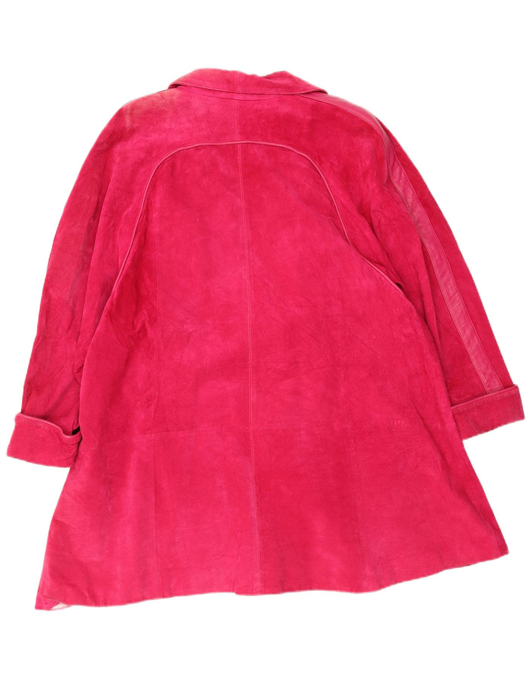 Soprabito in pelle scamosciata da donna Giorgio Mobiani UK 18 XL Rosa