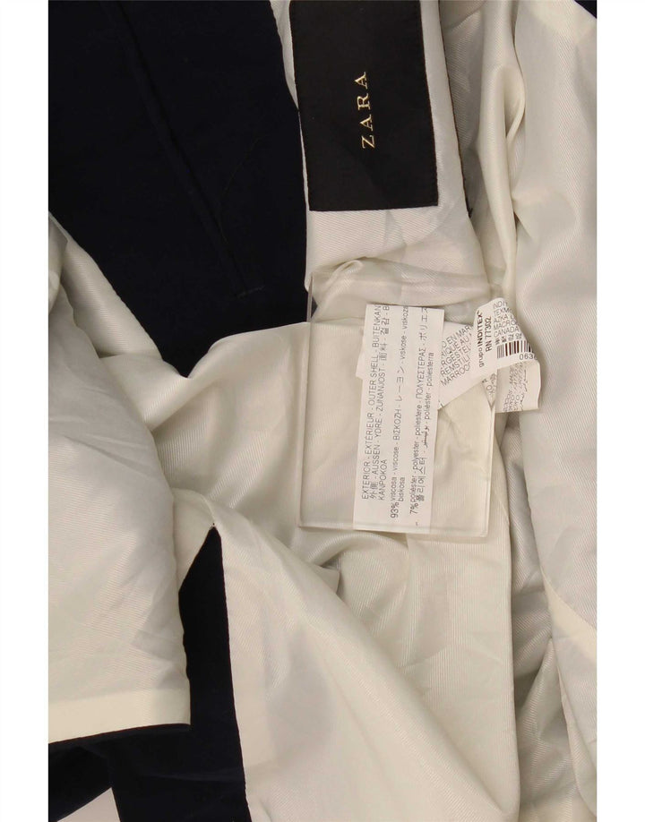 Giacca Blazer a 2 Bottoni Zara da Uomo IT 54 2XL Viscosa Blu Navy