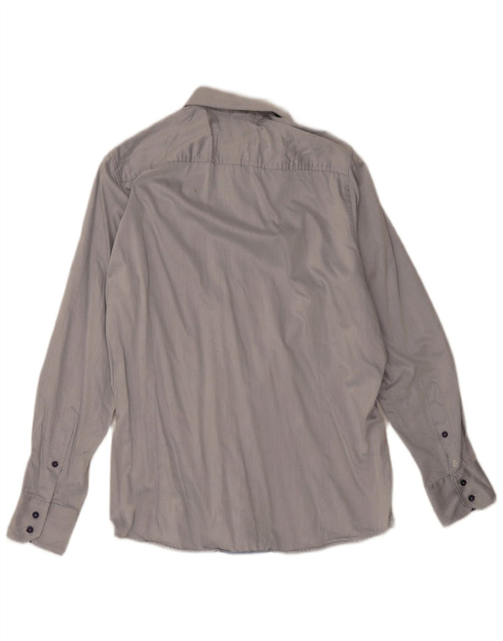 Camicia da uomo Pierre Cardin taglia 42 grande cotone grigio