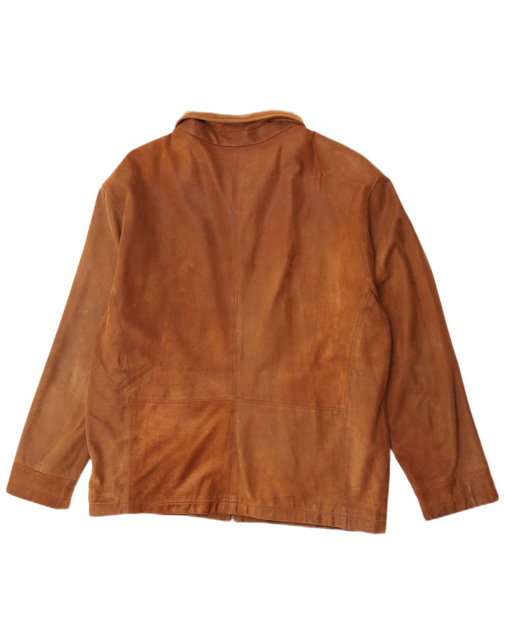 Giacca in pelle da uomo Commander IT 48 Pelle marrone medio