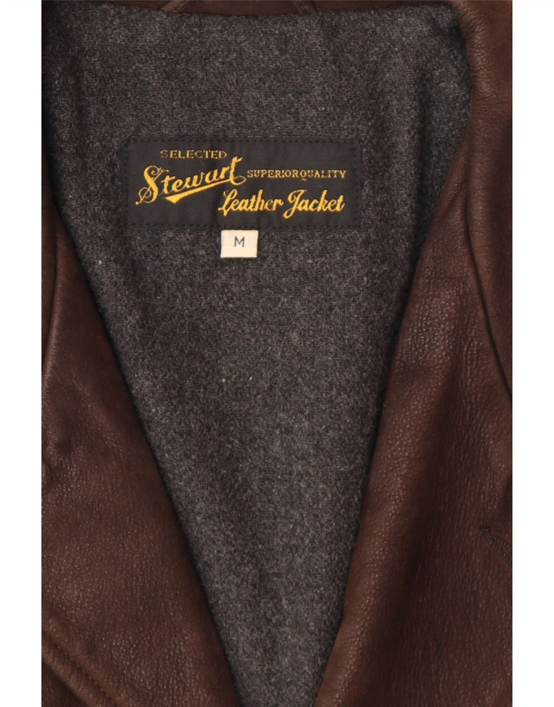 Giacca in pelle da uomo STEWART UK 38 Pelle marrone medio