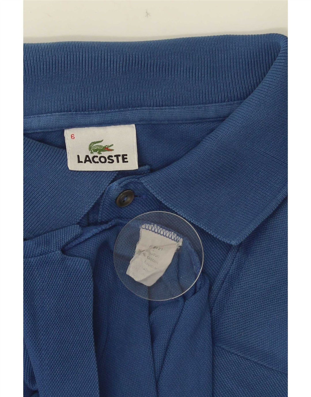 Polo da uomo Lacoste taglia 6 XL in cotone blu