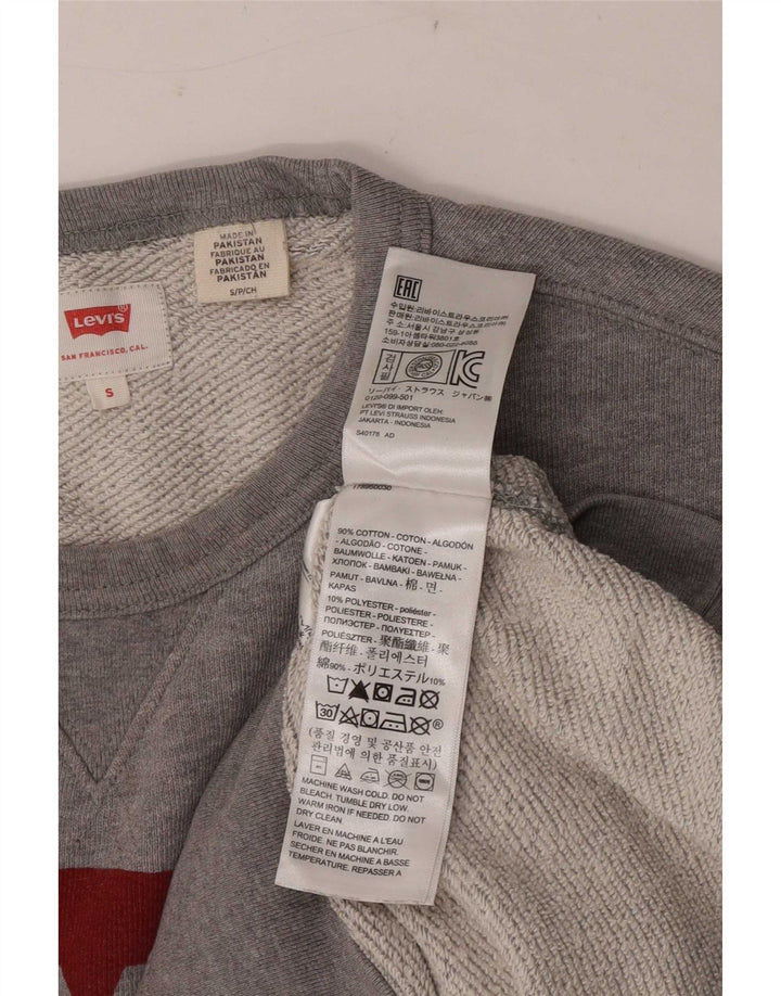 Felpa grafica da uomo Levi's, piccola, in cotone grigio