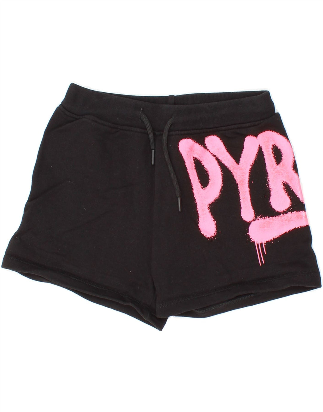 PYREX Girls Graphic Sport Shorts 9-10 Years Medium Black Cotton Vintage Pyrex and Second-Hand Pyrex from Messina Hembry 