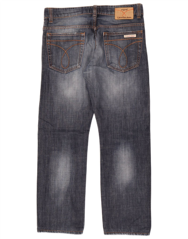 Jeans dritti da donna Calvin Klein W30 L29 cotone blu