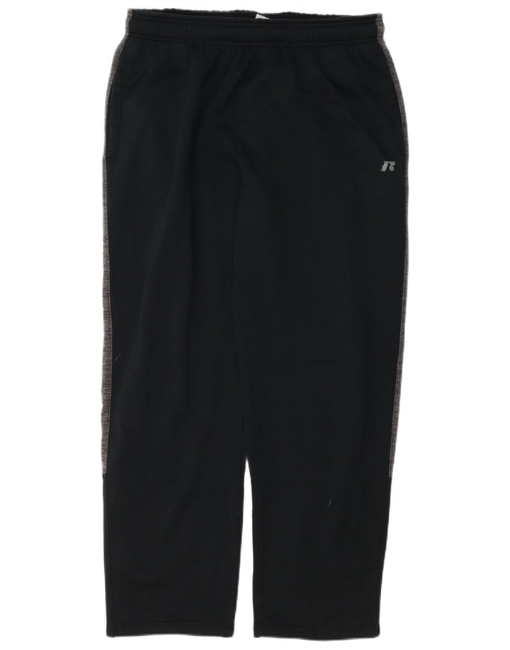Pantaloni da tuta da uomo RUSSELL ATHLETIC grandi in poliestere color block nero
