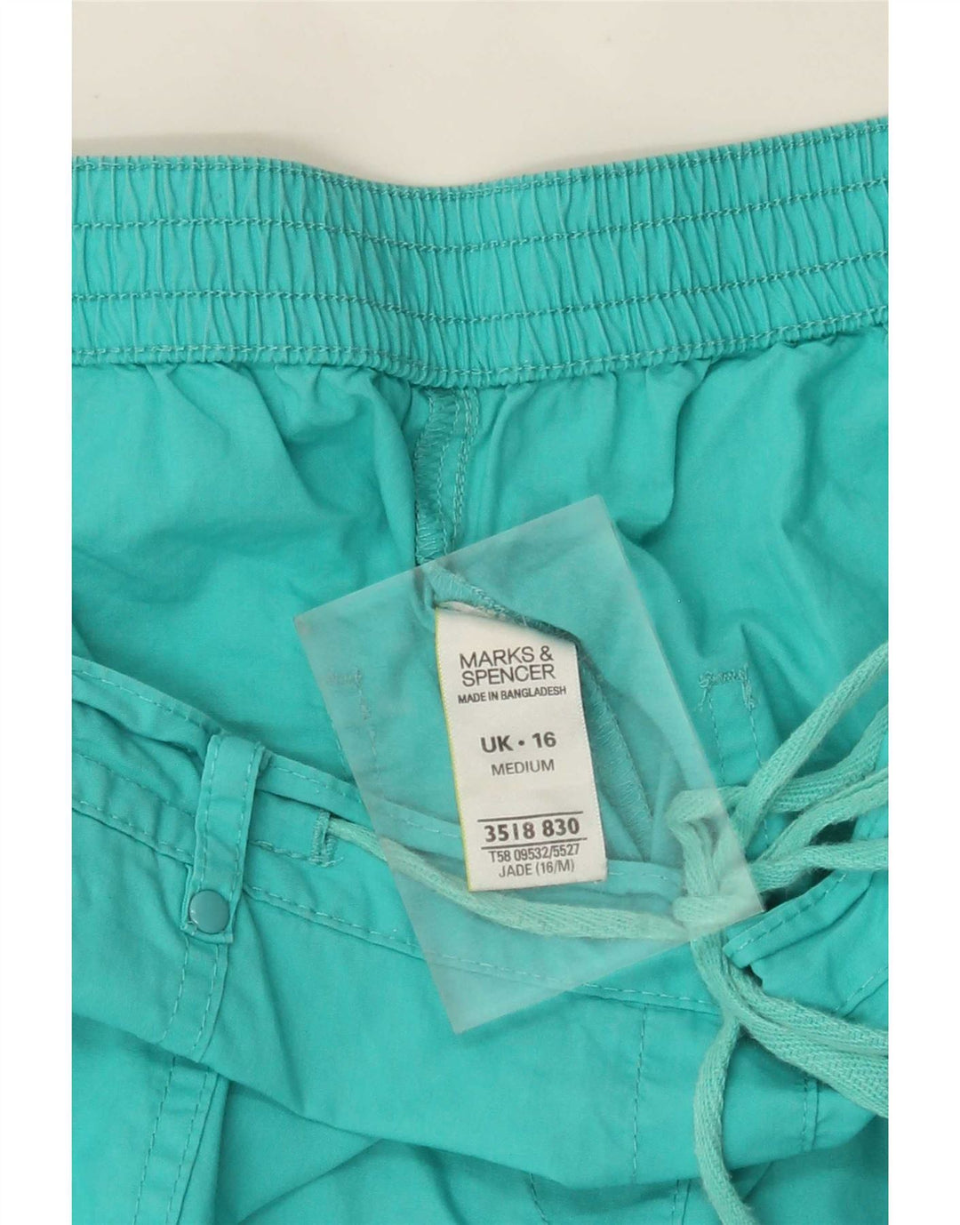Bermuda da donna Marks & Spencer UK 16 Large W36 L18 Turchese