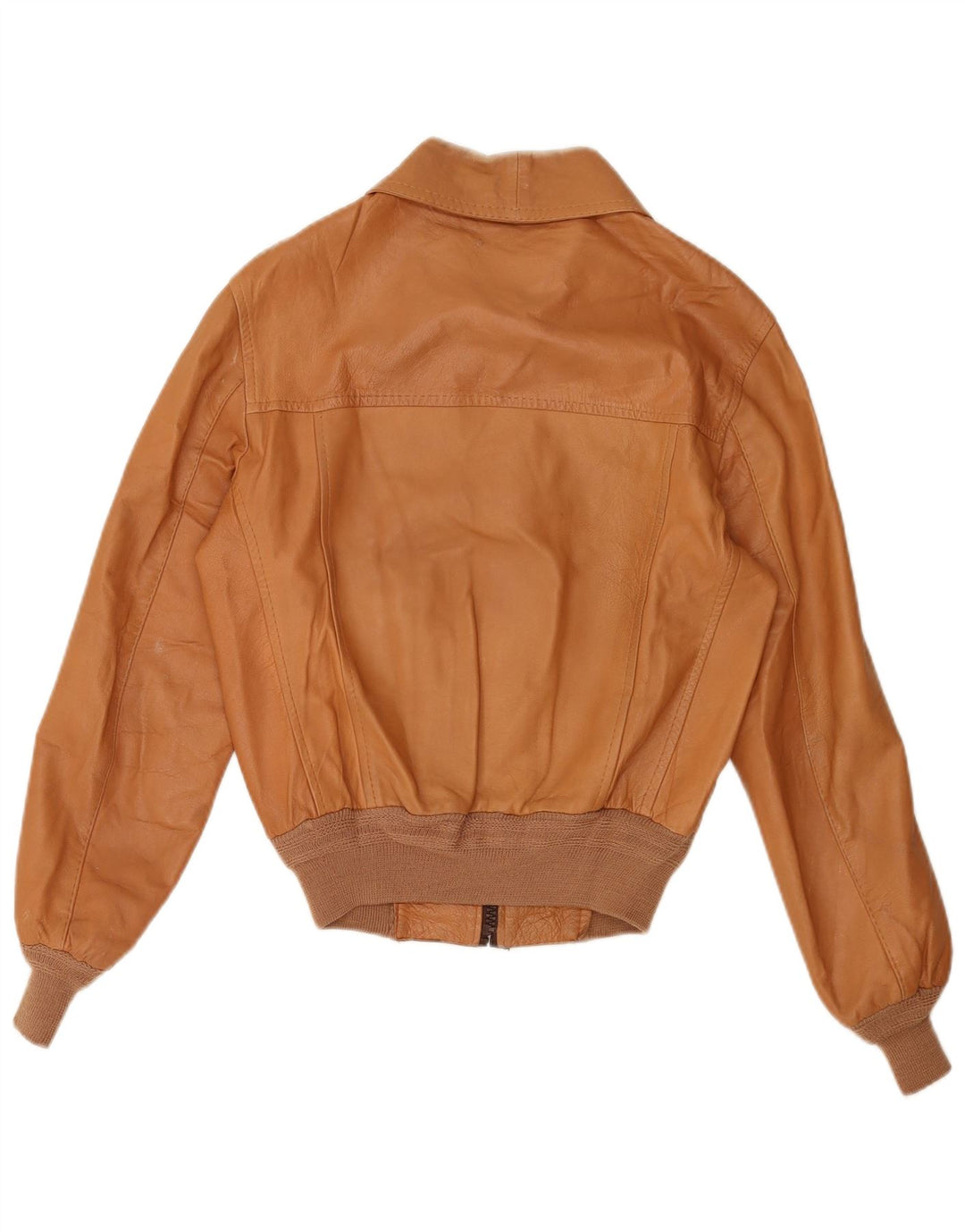 Giacca in pelle vintage da donna IT 50 XL Beige