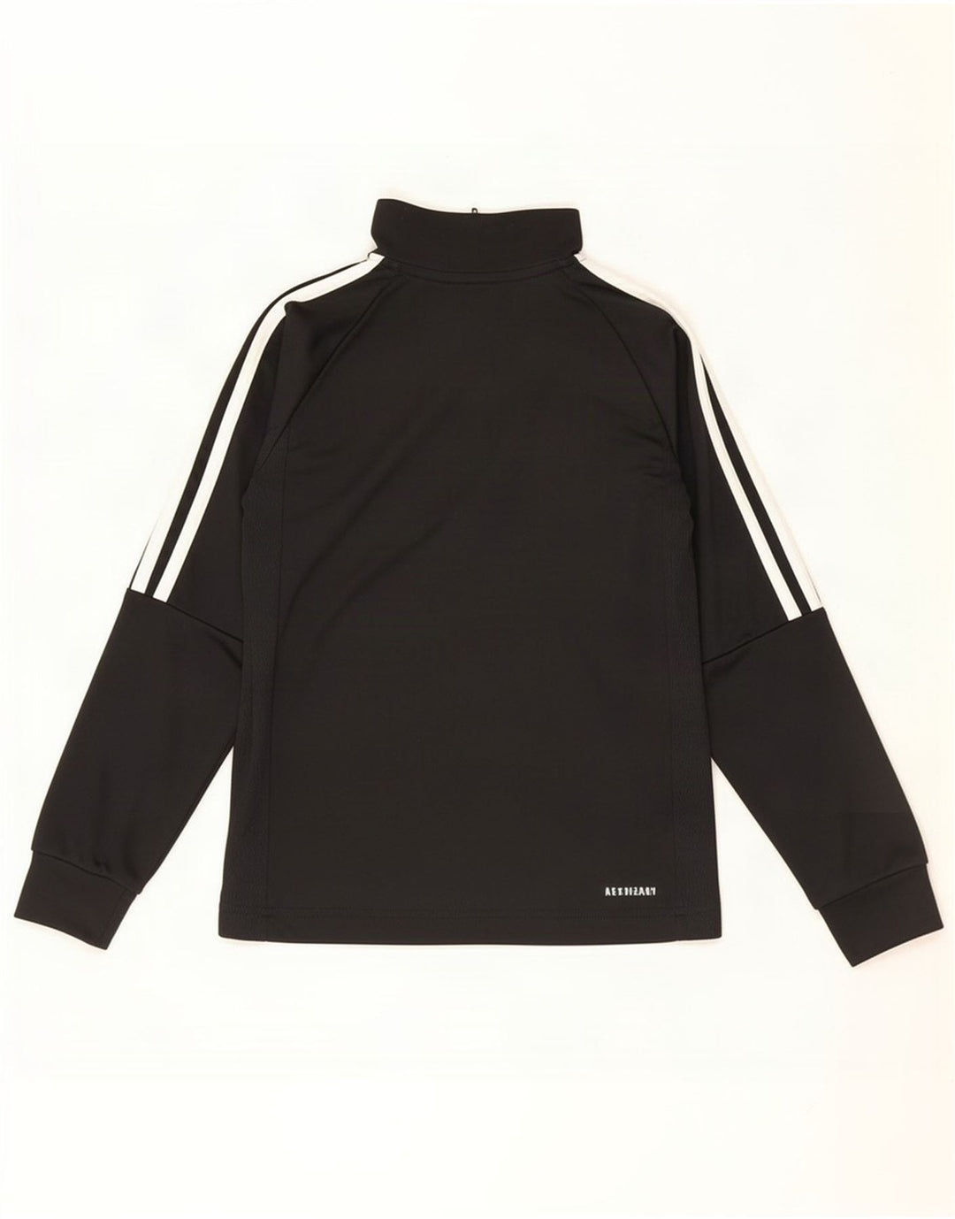 Top della tuta pullover Adidas Aeroready Zip Neck da ragazzo 9-10 anni nera