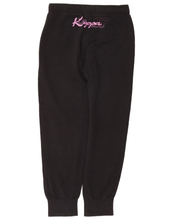 Pantaloni da tuta con grafica Kappa da donna Joggers UK 16 Large Nero Cotone
