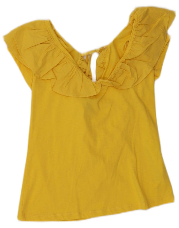 Camicetta da donna Liu Jo Top UK 6 XS cotone giallo
