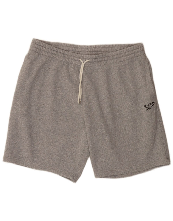Pantaloncini sportivi Reebok da uomo 2XL in cotone chiazzato grigio