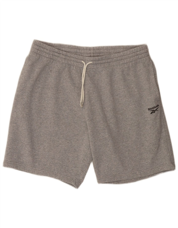 Pantaloncini sportivi Reebok da uomo 2XL in cotone chiazzato grigio