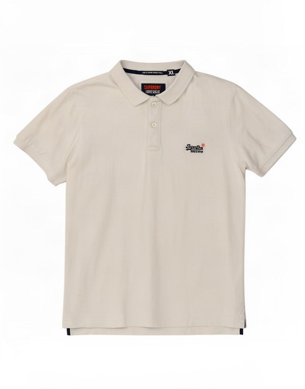 Polo da uomo Classic Fit Superdry XL bianca