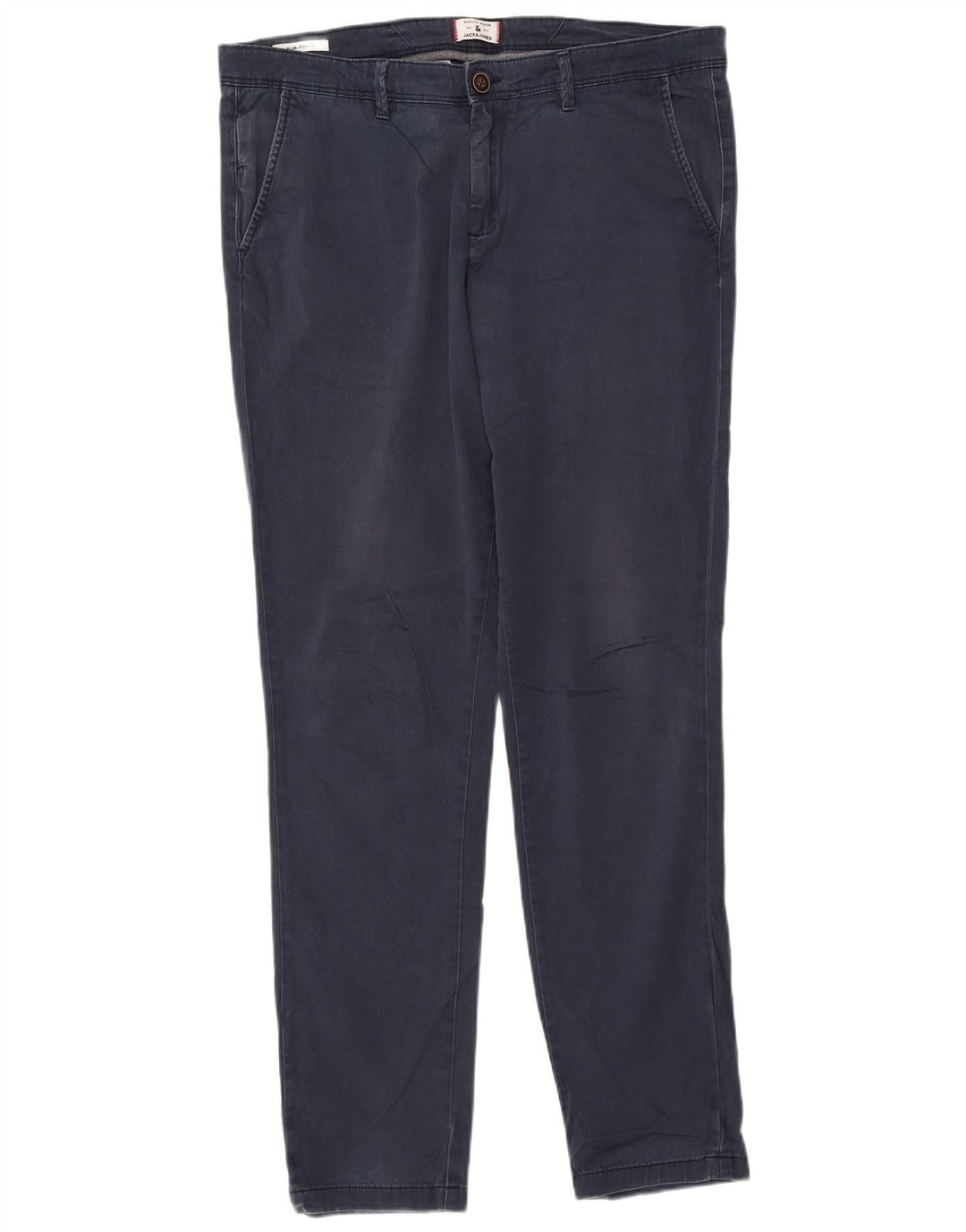 JACK & JONES Pantaloni chino slim Marco da uomo W36 L34 Blu navy