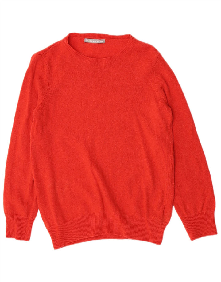 Maglione maglione con scollo a barca da donna Marks & Spencer UK 12 Arancione medio