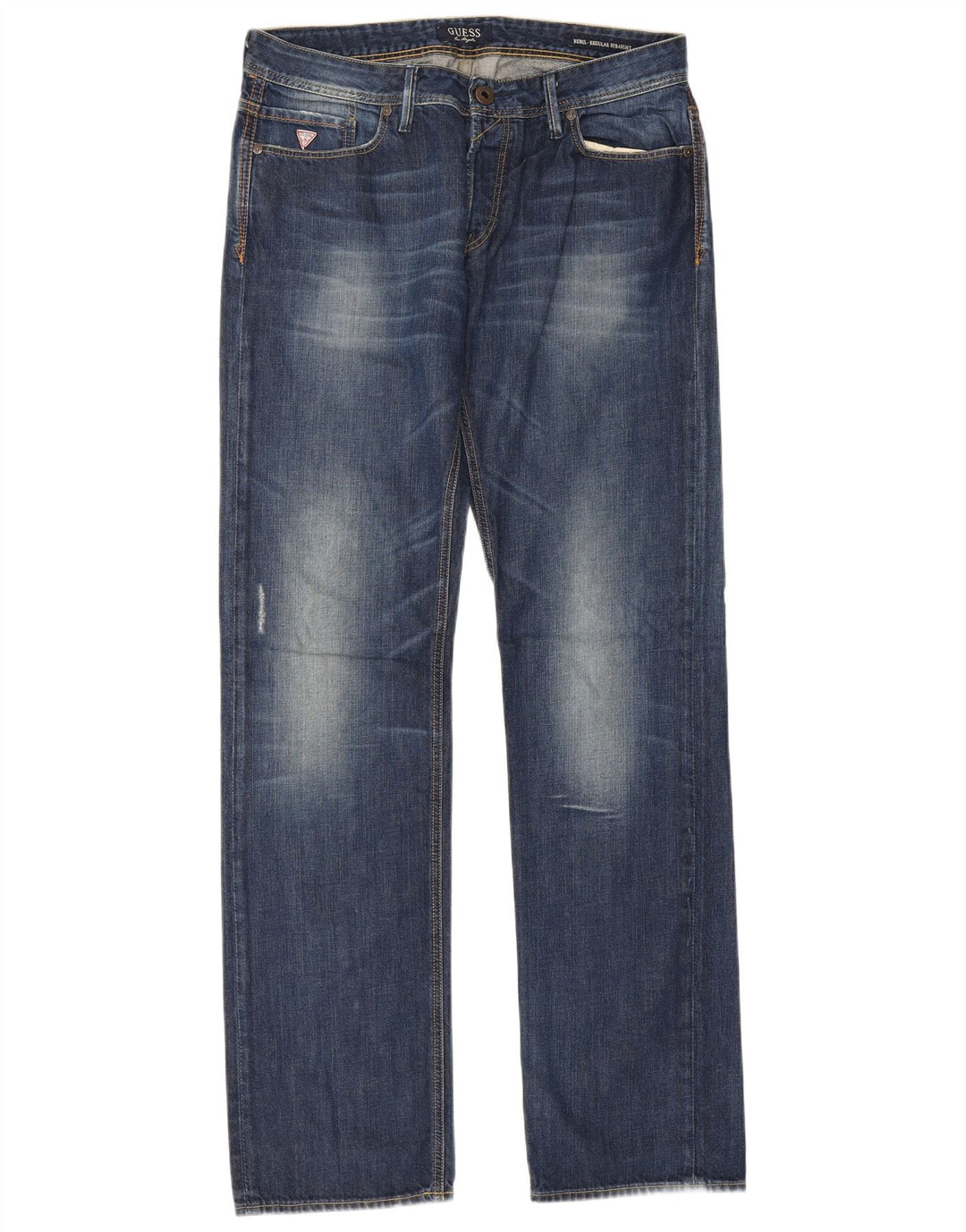Jeans dritti regolari da uomo Guess Rebel W34 L34 Blu