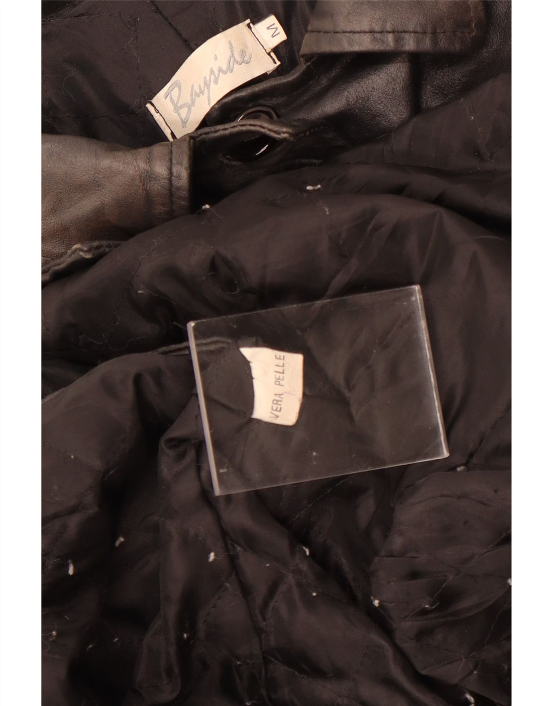 Cappotto in pelle da donna Bayside UK 12 Pelle nera media