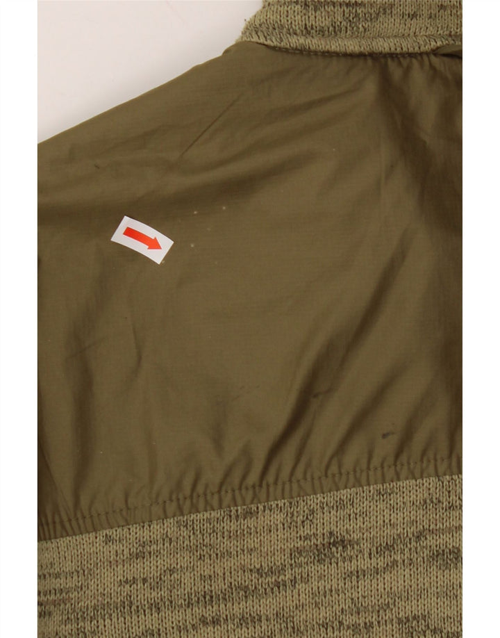 JACK WOLFSKIN Giacca da tuta da uomo piccola in poliestere screziato color kaki