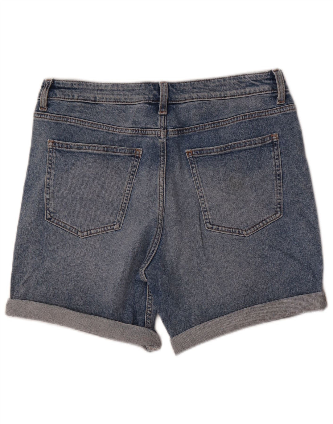 Pantaloncini di jeans Boyfriend da donna Marks & Spencer UK 12 medi W30 blu
