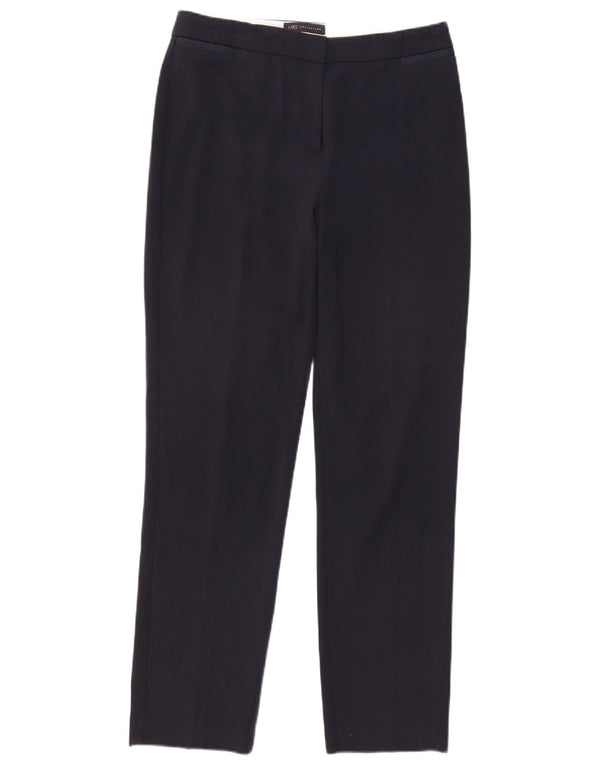 Pantaloni da abito slim da donna Marks & Spencer UK 12 Medium W32 L31 Blu navy