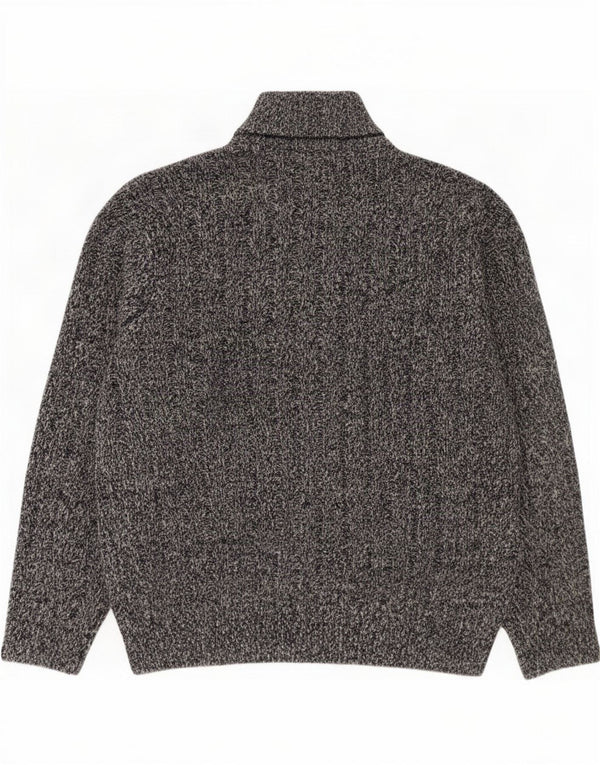 Maglione da uomo Marks & Spencer con zip e collo 2XL Acrilico chiazzato blu