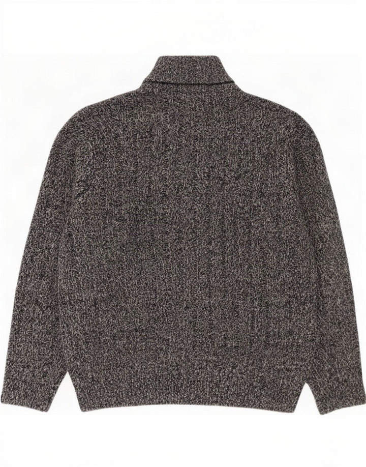 Maglione da uomo Marks & Spencer con zip e collo 2XL Acrilico chiazzato blu