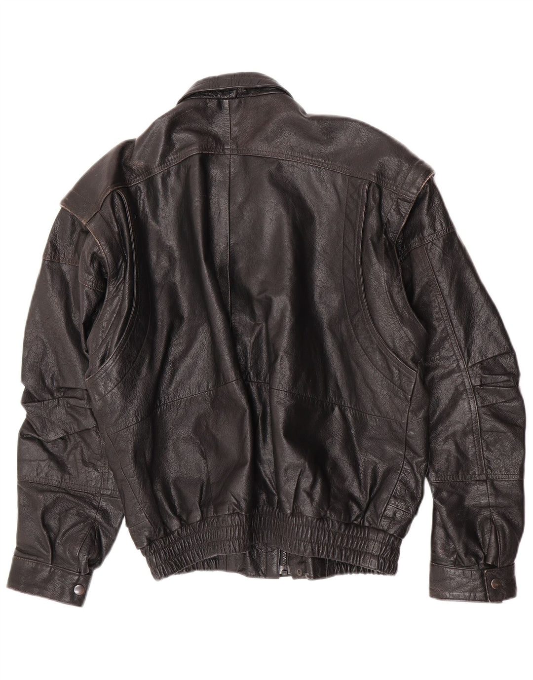 Giacca in pelle bomber da uomo C&A UK 40 grande in pelle nera