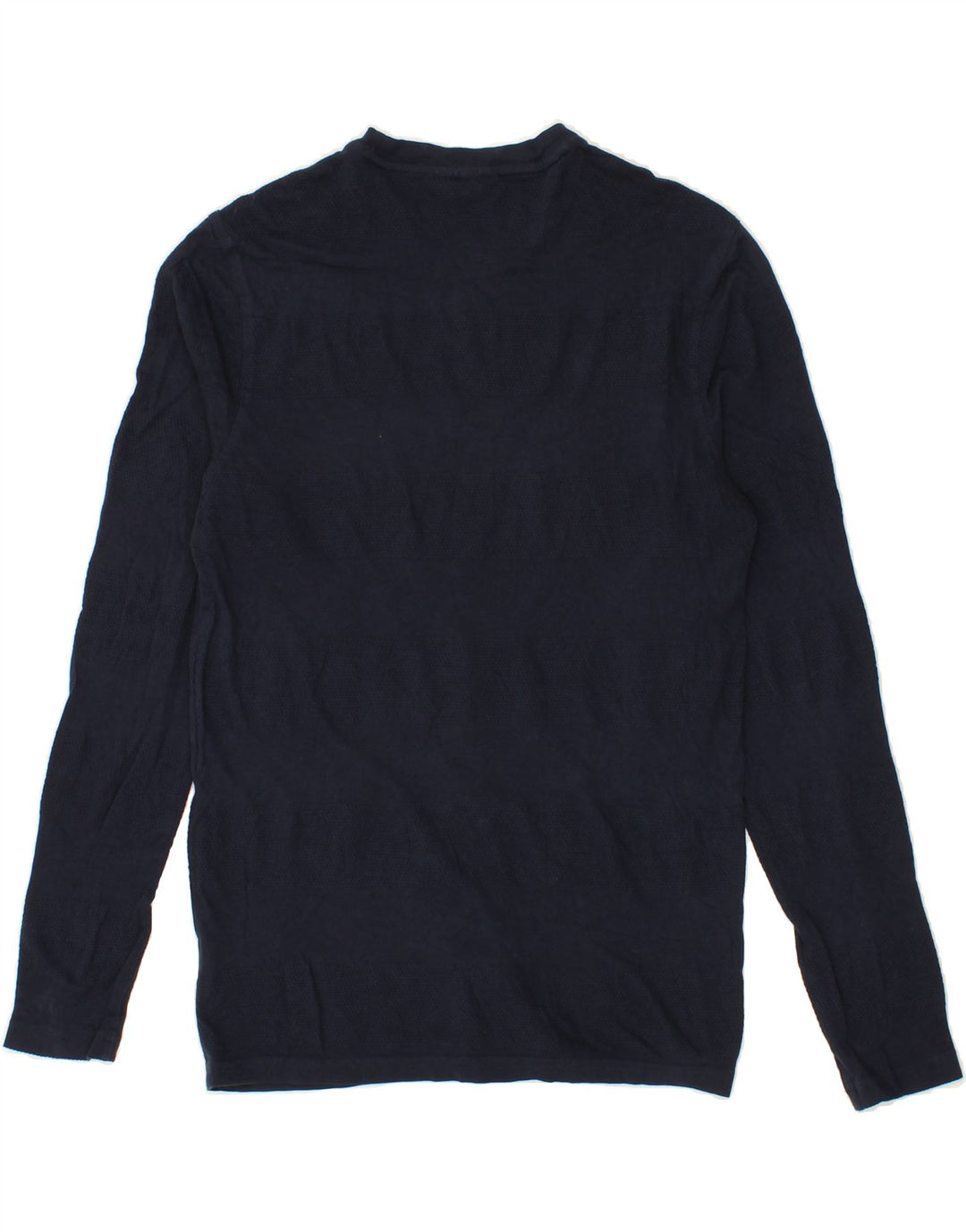 MICHAEL KORS Mens Crew Neck Jumper Sweater Small Navy Blue Cotton Vintage Michael Kors and Second-Hand Michael Kors from Messina Hembry 