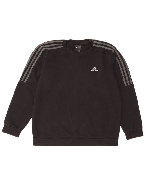 Felpa Adidas Uomo Maglione Medio Nero Cotone
