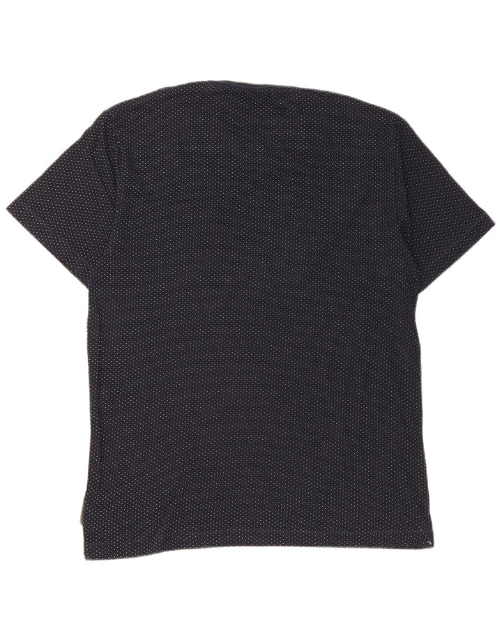 T-shirt da uomo French Connection Top in cotone maculato blu navy medio
