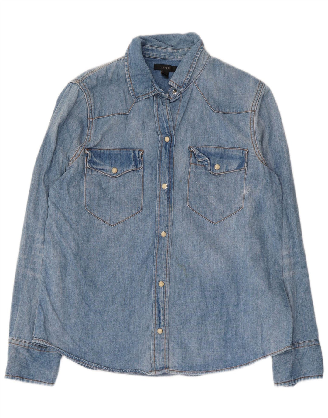 Camicia di jeans da donna J. Crew US 12 grande cotone blu