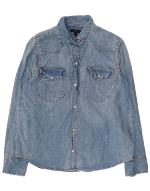 Camicia di jeans da donna J. Crew US 12 grande cotone blu