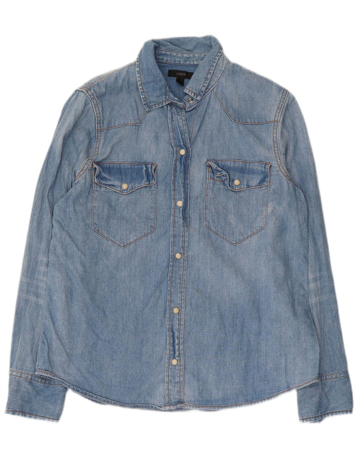 Camicia di jeans da donna J. Crew US 12 grande cotone blu