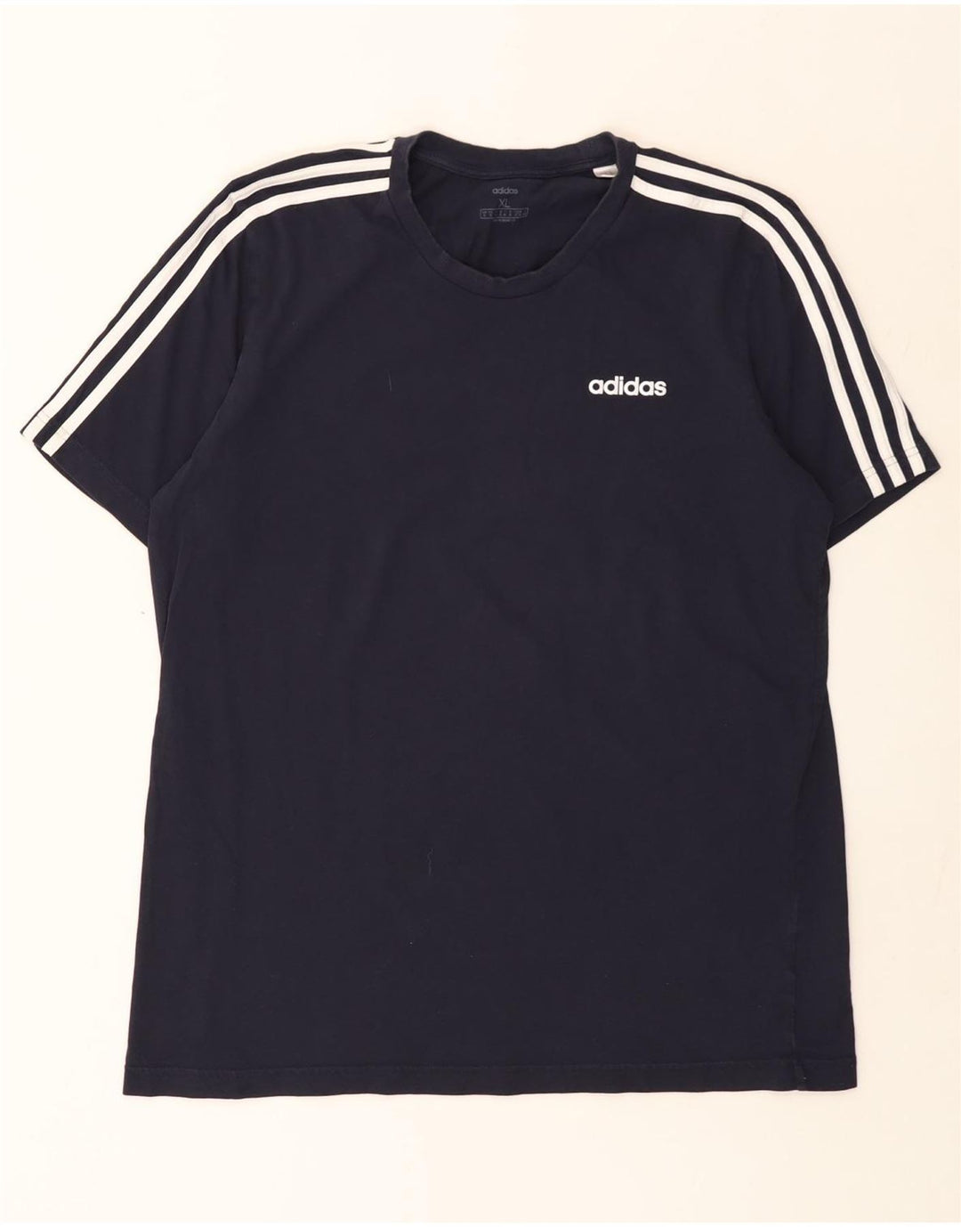 T-shirt da uomo Adidas Top XL blu navy in cotone
