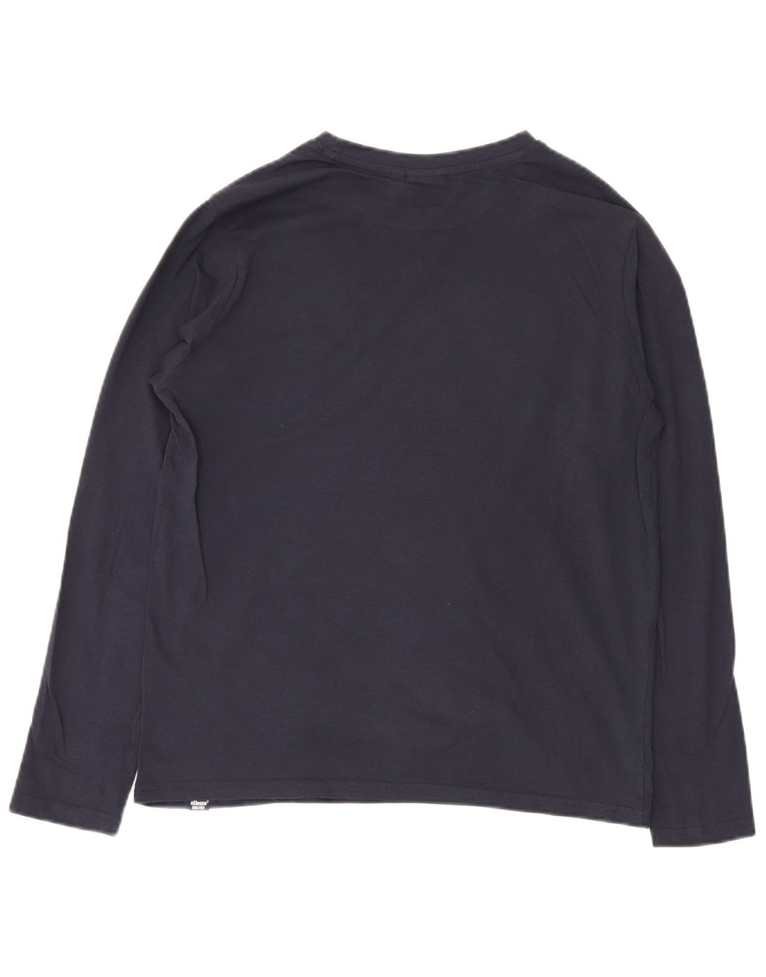 Top da uomo Ellesse a maniche lunghe in cotone blu navy medio