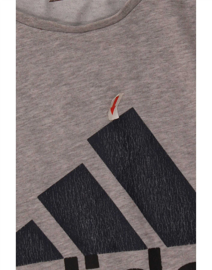 T-shirt grafica da uomo Adidas Top 2XL cotone grigio