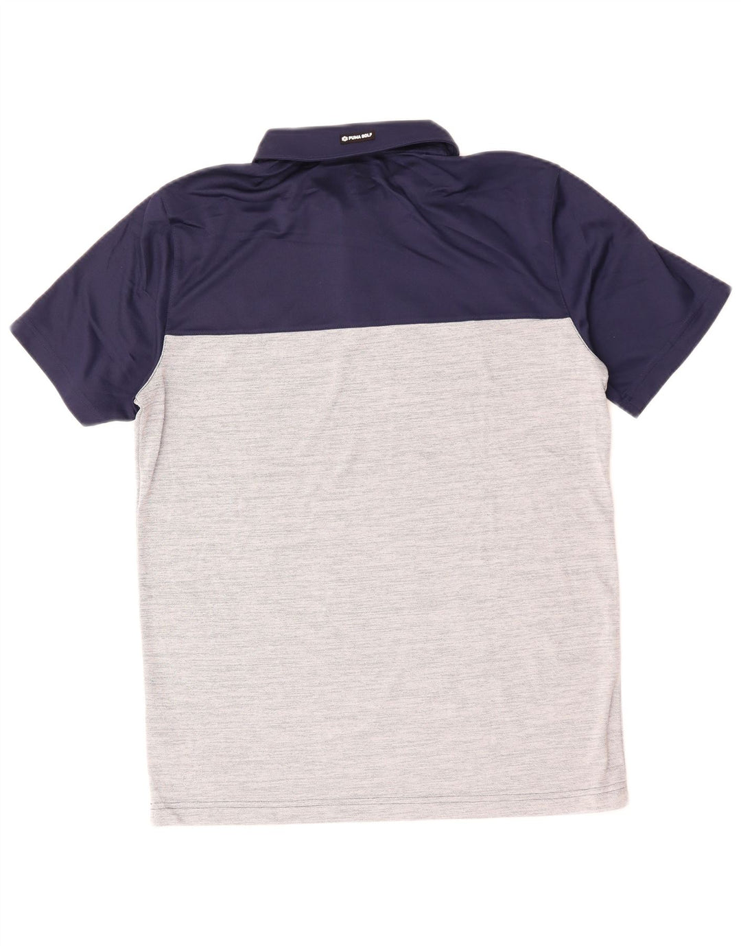 Polo PUMA da uomo grande in poliestere color block blu navy
