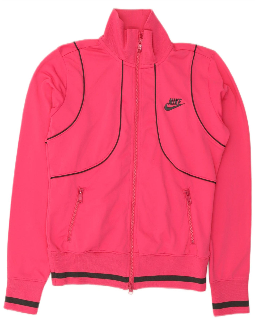 Giacca da tuta da donna Nike UK 10/12 Poliestere rosa medio