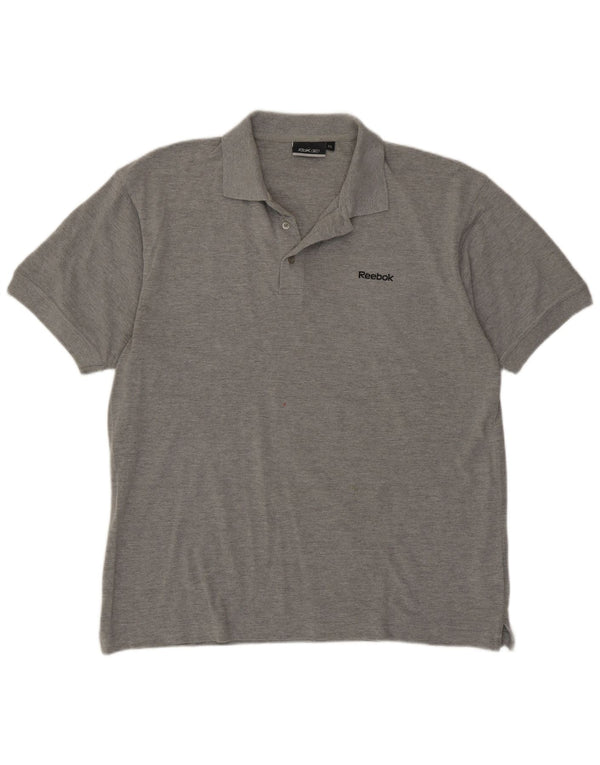 Polo Reebok da uomo 2XL in cotone grigio