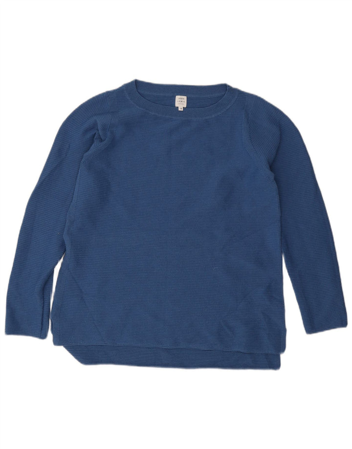 Maglione maglione con scollo a barca da donna John Lewis UK 10 piccolo poliestere blu