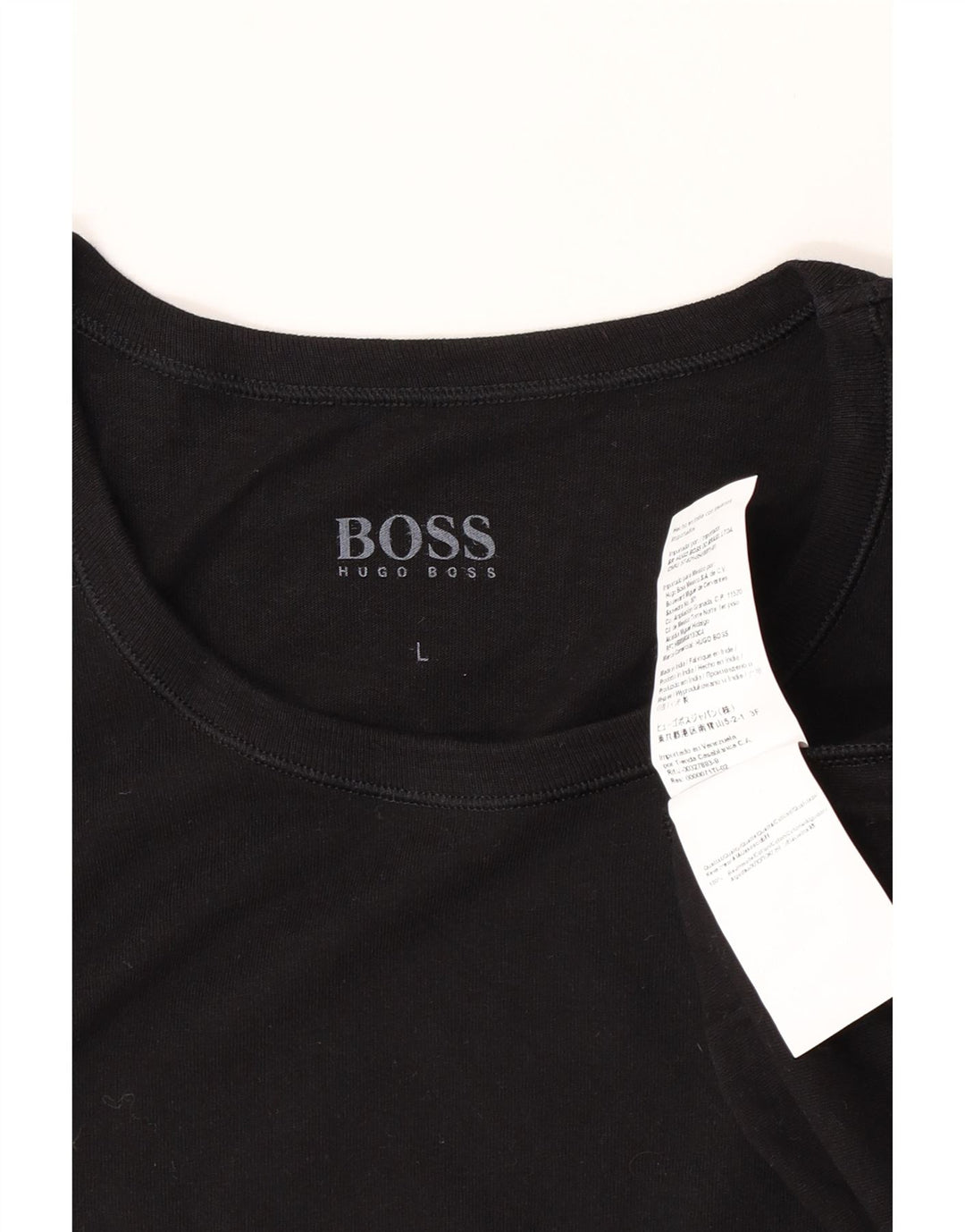 T-shirt da uomo Hugo Boss Top grande in cotone nero