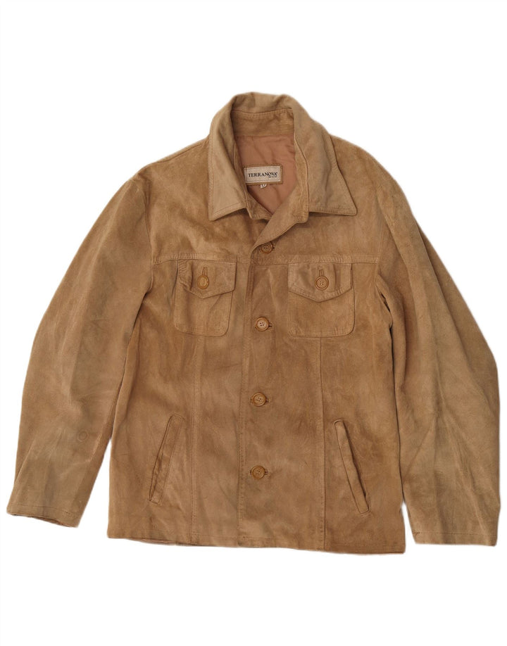 Giacca in pelle scamosciata da uomo Terranova UK 38 Beige medio