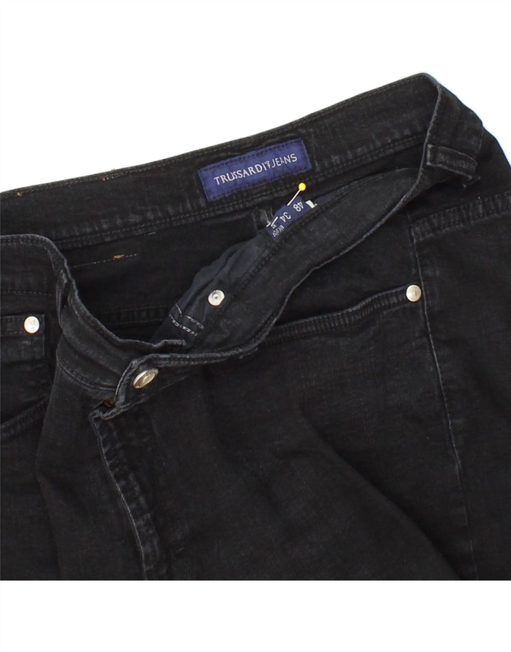 TRUSSARDI Womens Straight Jeans W32 L32  Black Cotton Vintage Trussardi and Second-Hand Trussardi from Messina Hembry 