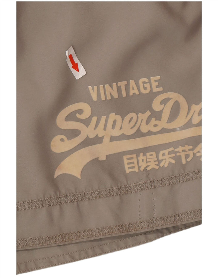 Pantaloncini da bagno grafici da uomo Superdry Poliestere grigio medio
