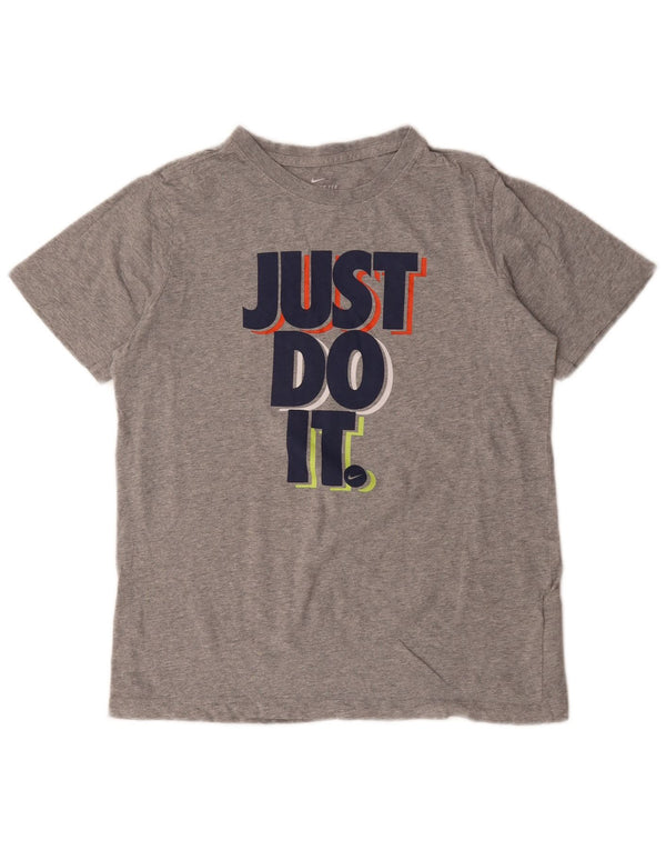 T-shirt grafica Nike da bambino, 13-14 anni, XL, cotone mélange grigio